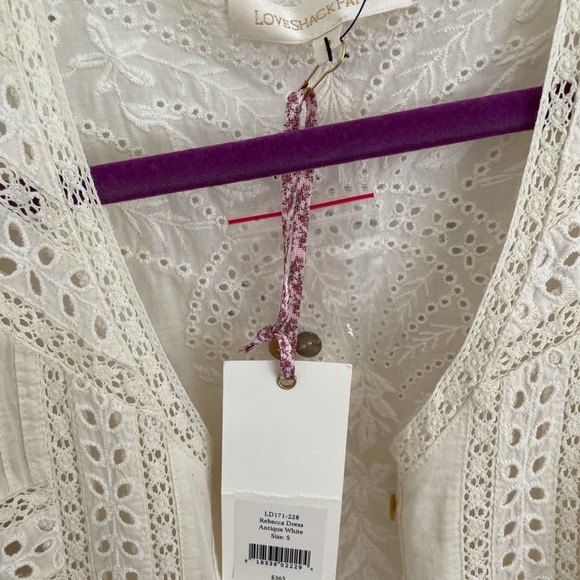 LoveShackFancy NWT MIdi Cream Dress - Picture 5 of 5